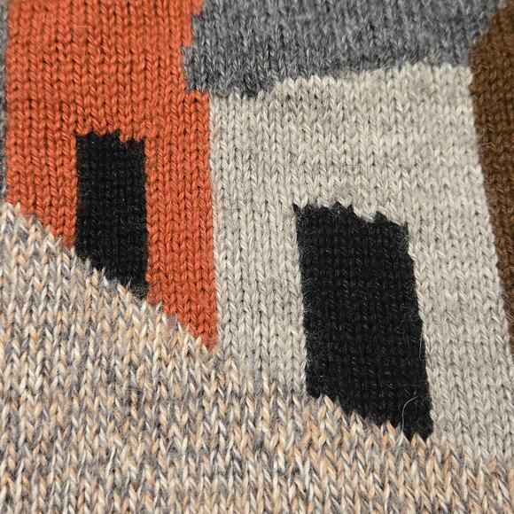 Vintage Royal Inca Imports by Lillian 100% Alpaca Peru Village Scene Cardigan - Picture 7 of 9